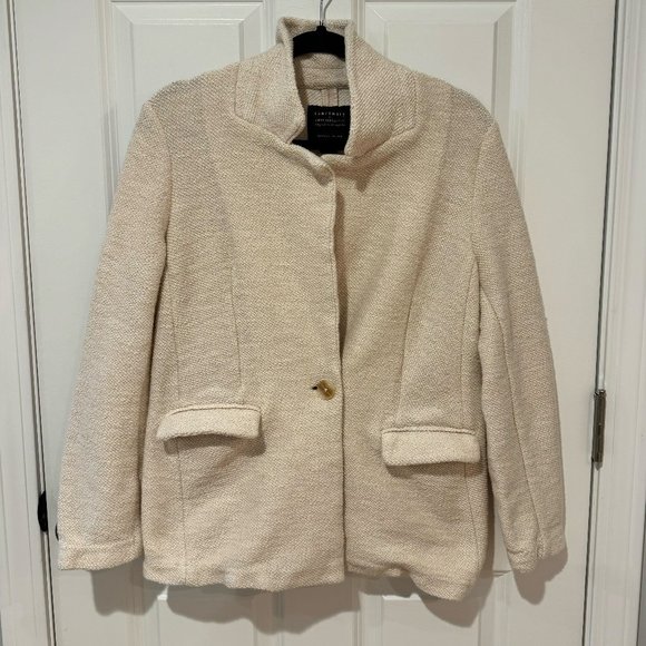 Sanctuary x Anthropologie Cream Light Weight Blazer - Size Medium - Picture 1 of 9